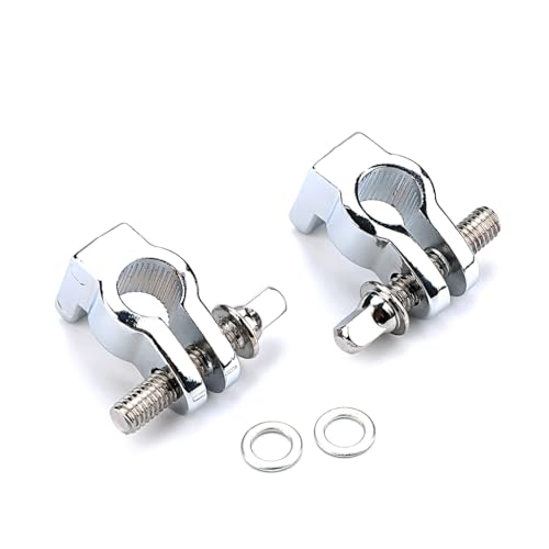 1 par de Abrazaderas Conectoras para Batería de Aleación de Zinc, clip con tornillos 2 piezas miniatura 4