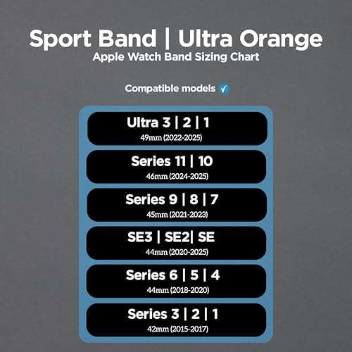 Nomad Sport Band 45mm Apple Watch Ultra — Orange Silicone — view 5