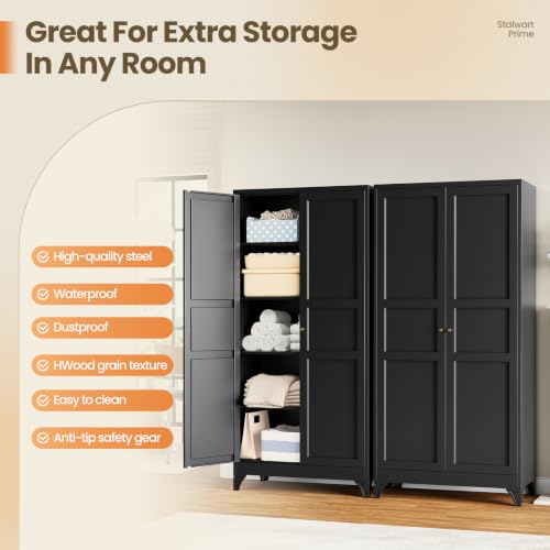 Image of Yizosh Metal Pantry Storage Cabinet Kitchen Cabinet Kitchen Pantry