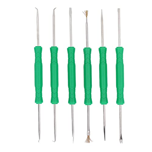 Risegun Lot de 6 Outils d'aide à dessouder pour réparation de Circuits imprimés, Pointe durcie Double Face, Outils auxiliaires de soudage Professionnels pour la réparation électronique
