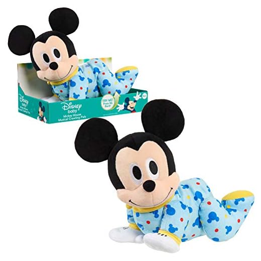 Disney Baby Musical Crawling Pals Plush, Mickey, by Just Play
