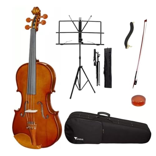 Viola Eagle VA-152 Master Series, Kit Completo com Estojo, Espaleira, Breu, Arco e Estante de Partitura