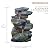 Alpine Corporation 22" Tall 3-Tier Outdoor Rock Waterfall Fountain with LED Lights, Natural Stone Look for Garden, Patio, Yard & Porch Decor, Gray