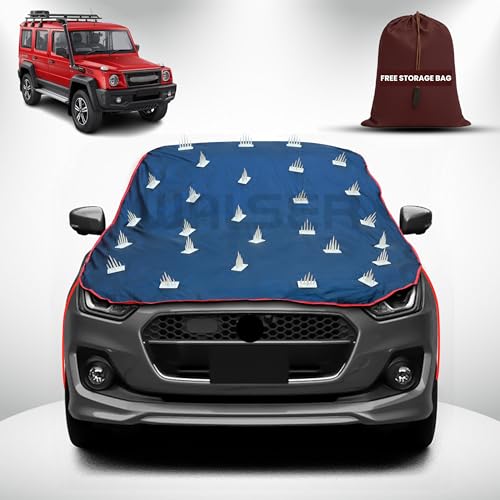 Image of WALSER Spike Car Cover for Force Motors Gurkha | Anti-Climb Nail Guard for Dogs & Monkeys | Protects Bonnet, Roof & Dicky | UV, Dust & Snow Protection | Spike Cover with 4 Adjustable Hook