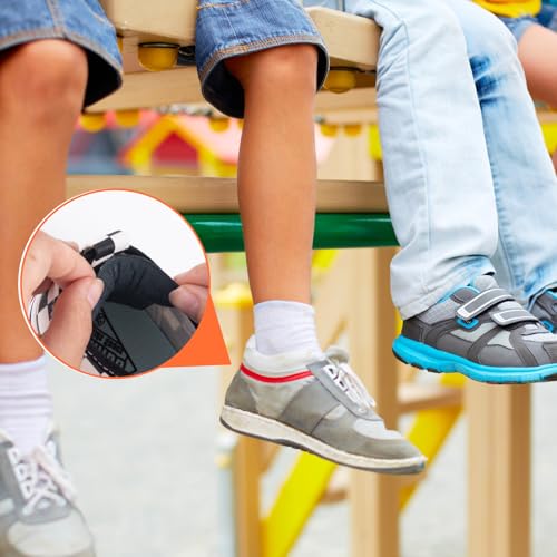 Image of Joez Wonderful 3 Pairs Kids Heel Pads for Shoes Too Big, Self-Adhesive Heel Grips Liner for Loose Shoe, Non Slip Soft Shoe Filler Heel Inserts Heel Cushion for Toddlers Girls Boys (Gray)