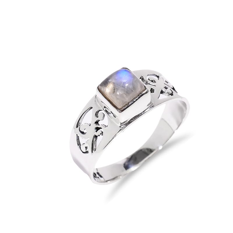 Bague argent pierre de lune minimaliste, le bijou naturel à porter au quotidien avec élégance
