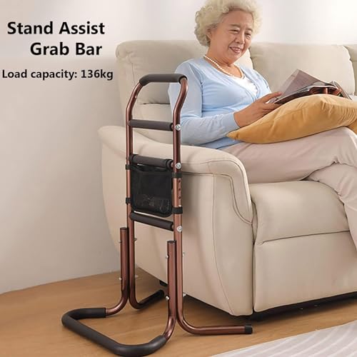 Standing Supports Aid with Storage Pocket Bed Rails Stand Assist Chair Lift Assist for Elderly Adjustable Heights Hand Rail Mobility&Daily Living Aids for Patients,Disabled,Pregnant - Image 3
