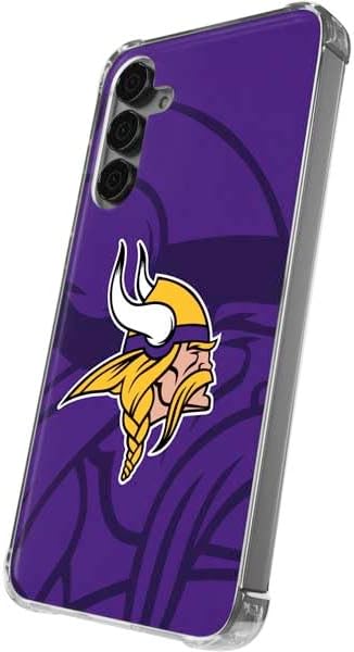 Skinit Clear Phone Case Compatible with Galaxy S24 Plus - Officially Licensed NFL Minnesota Vikings Double Vision Design