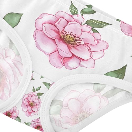 Watercolor Pink Flowers Toddler Girls's Underwear 2T 202c14084