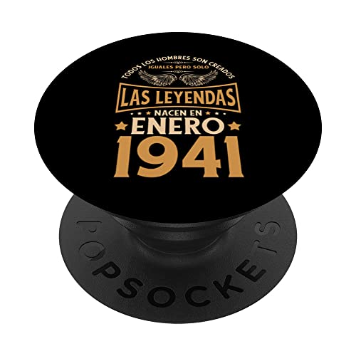 Cumpleaños Hombre Regalos Las Leyendas Enero 1941 PopSockets PopGrip Intercambiable