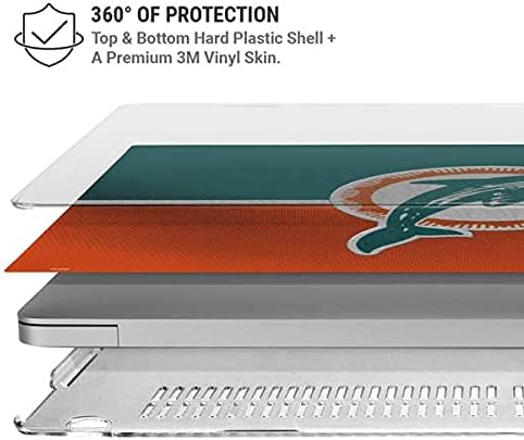 Skinit Case + Skin Compatible with MacBook Air 13in M1 (2021) - Officially Licensed NFL Miami Dolphins Vintage Design