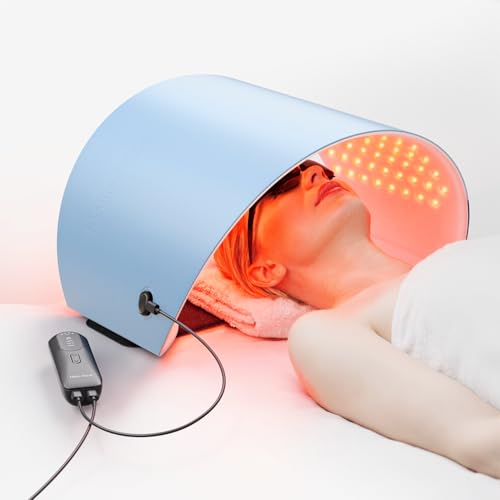 Image of FDA Cleared Red Light Therapy for Face and Neck, 4 Modes LED Mask Light Therapy, Blue Infrared Red Light Therapy Mask for Face, PDT Photons Facial Skin Care Device