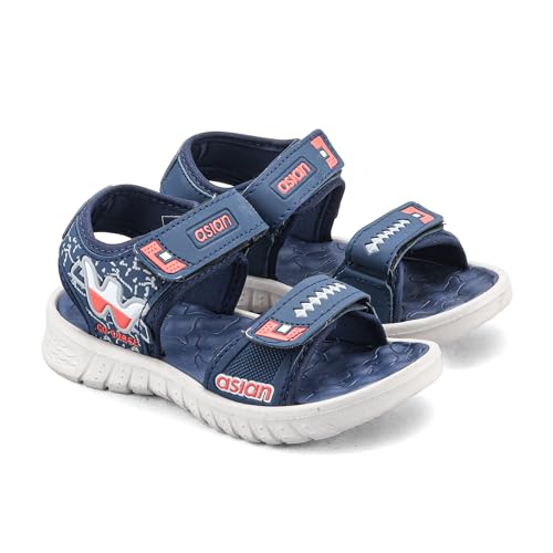 Image of ASIAN Virat Junior-11 Sports Sandals | Soft Cushion Comfort, Adjustable Velcro Fit, Lightweight & Durable | Outdoor Play Sandals for Boys & Girls