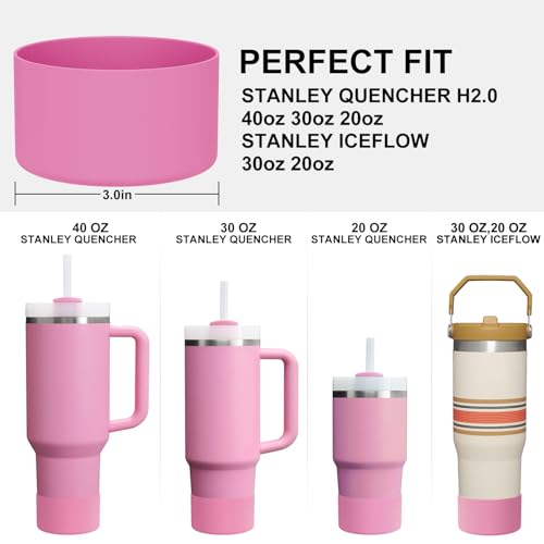 Image of Affute Protective Silicone Boot for Stanley Quencher H2.0 40 30 20 oz & IceFlow Flip 30 20 oz, BPA Free Anti-Noise Anti-Scratch, Stanley Cup Protector Sleeve Cover Boot