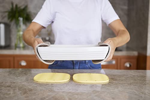 Apoio/Descanso de Panela quadrado preto em silicone atóxico com maior espessura para proteção térmic