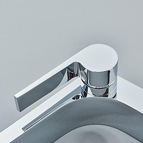Robinet cascade salle de bain pour vasque moderne chrome monocommande