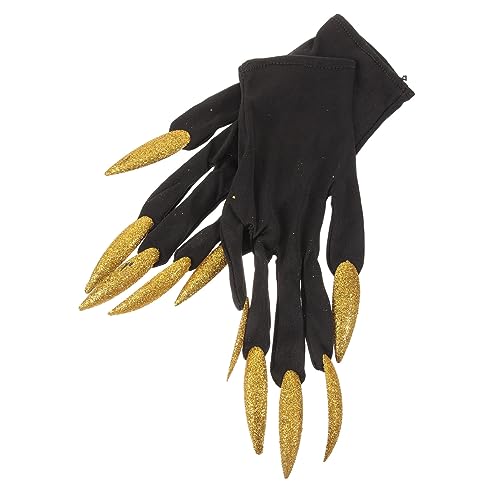 COLLBATH Nail Gloves Props Gloves Claw Perfect for Halloween Cosplay and Party Costumes