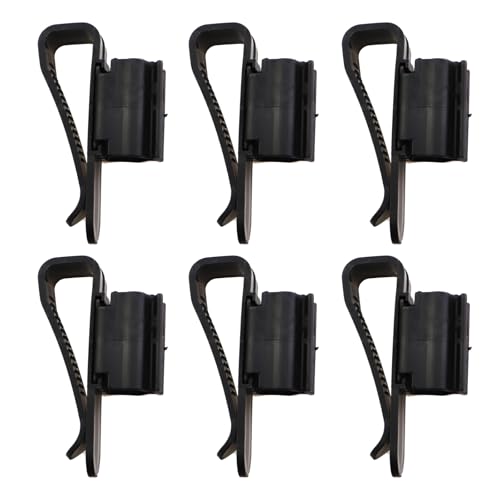 Caishun 6PCS 9.7x5.3cm Black Hose Holders Adjustable Fish Tank Hose Clamp Aquarium Hose Clamp ABS Plastic Clip Suitable for Pipe with a Diameter of 8-16mm