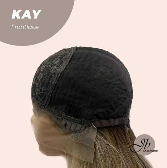 Miniatura 5 de JBEXTENSION Peluca de encaje frontal de 24 pulgadas, color marrón KAY con reflejos, pelucas largas y rizadas para mujer, pelucas sintéticas