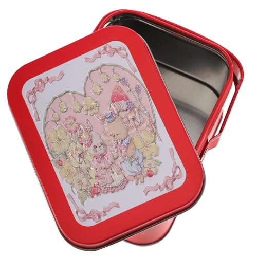 SHERCHPRY Caja Pequeña De Metal Para Guardar Bocadillos Decoraciones Latas Decorativas Latas Para Galletas Con Tapa Contenedor Para Contenedor Para Dulces Hojalata