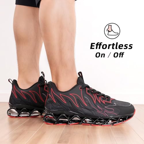 Image of Mens Running Shoes Mesh Breathable Trail Runners Fashion Sport Blade Walking Tennis Sneakers