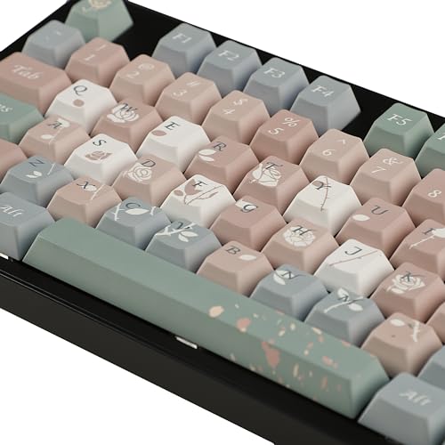 Image of YMDK Cherry Profile Old Testament Roses 5 Sides Over Dye Sub Thick PBT KEYCAP for MX Mechanical Keyboard 61 68 84 87 96 104 108