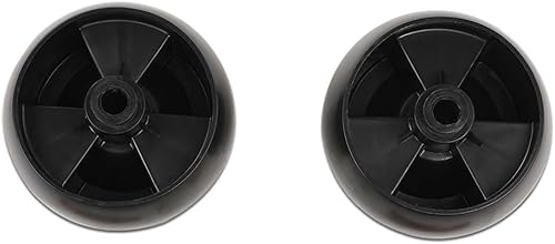G-PLUS Juego de ruedas de cubierta delantera, rueda de cubierta de cortacésped, 2 piezas con tuerca de bloqueo de perno 734-04155 para MTD Cub Cadet