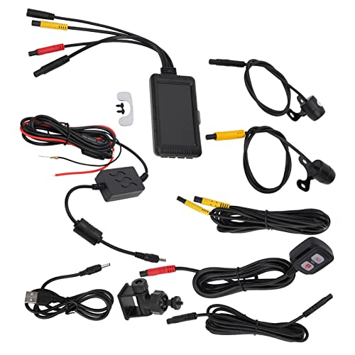 Grabadora de cámara de salpicadero de 3" y 1080P con mando para moto resistente al agua