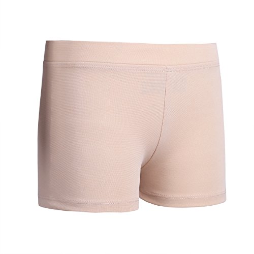 iEFiEL Kids Girls Ballet Dance Booty Shorts Sports Gym Workout Yoga Cycling Running Activewear Shorts Nude 12