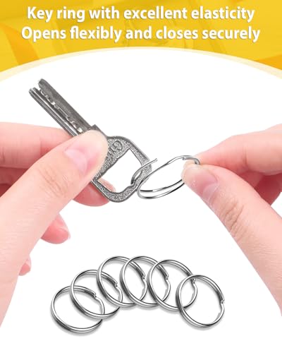 Caianwin 85 Stück Schlüsselringe 25mm, Schlüsselring Metall Schlüsselanhänger Ring für Schlüssel,Schlüsselanhänger Zubehör,Basteln,Ornamente und DIY