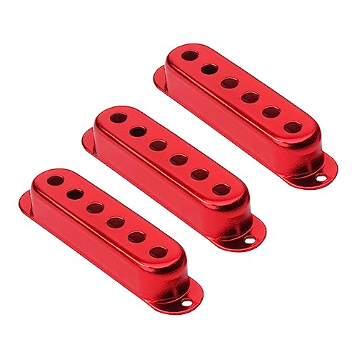 Vaguelly 3個属製ギターピックアップカバー 耐久性のあるプロテクター デザインでエレキギター用 ピックアップ保護カバー 汚れや錆に強くお手入れ簡単