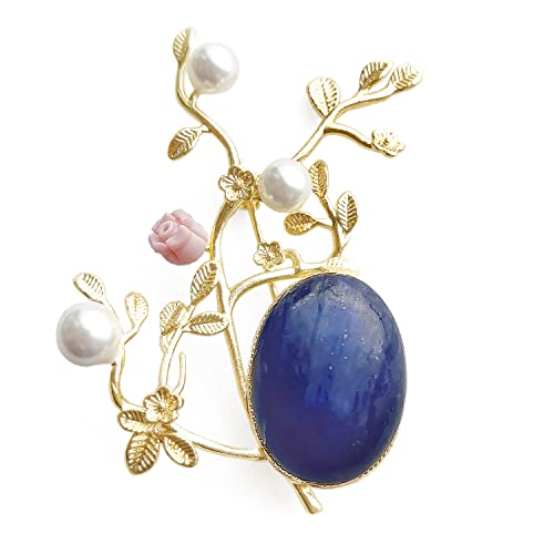 Image of Brooches for Women with Crystal, Pink Flower, Rhinestone Brooches Pins Elegant Jewelry Blossom Fashionable Gifts Ladies Bouquet Brooches Pin for Birthday, Party, New Year, Wedding