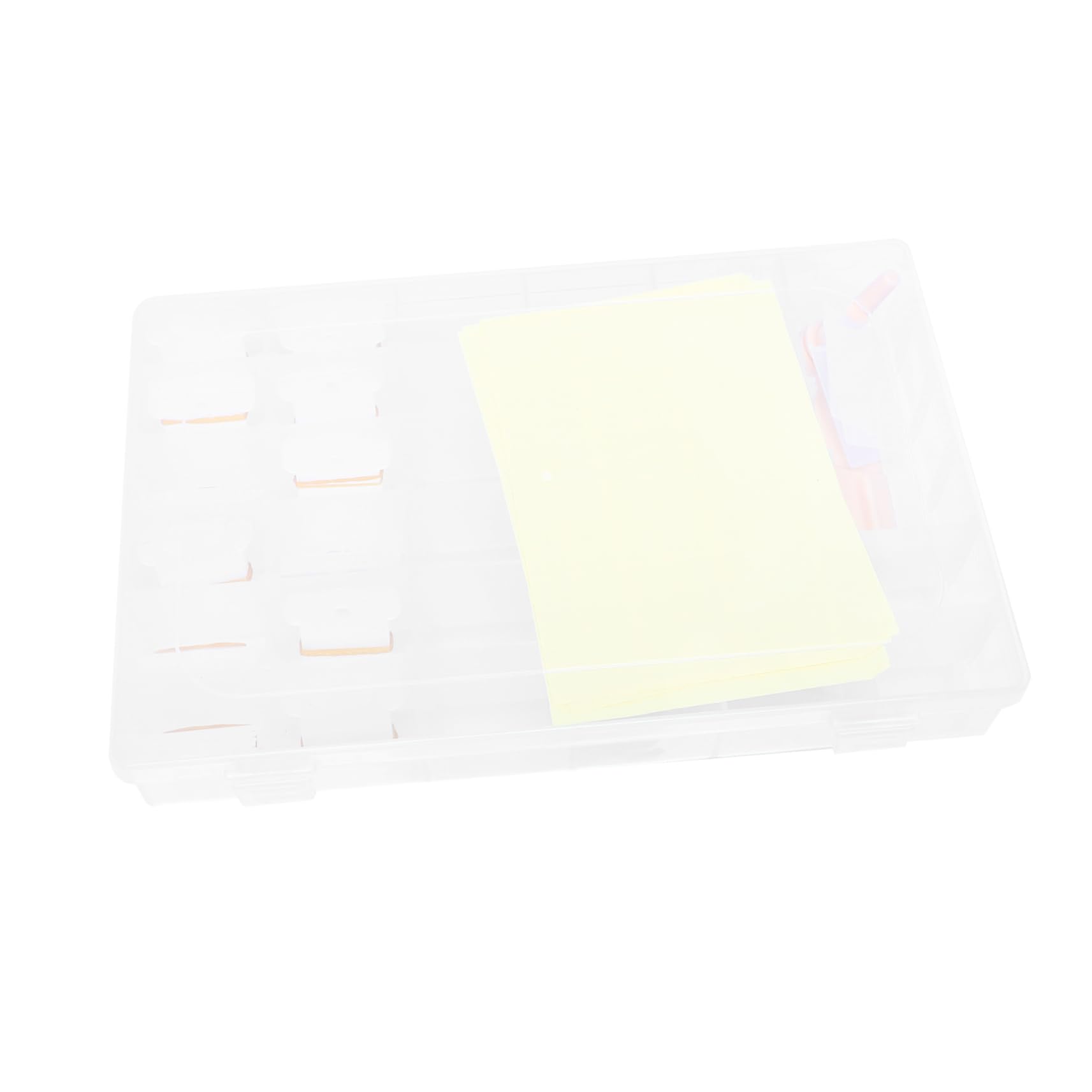 SEWACC 1 Set DIY Cross Stitch Storage Box with Dividers Convenient Bobbin Winder and Embroidery Decals Sewing Accessories Kit for Organizing Threads and Needles