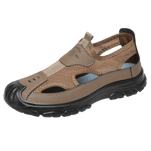 Zapatos para vadear para Hombre, Zapatos Transpirables de Verano para Hombre, Zapatos de Malla con Agujero Hueco, Sandalias para el hogar, Zapatos Informales para la Playa Baotou para (Coffee, 40)