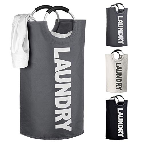IHOMAGIC ランドリーバスケット 洗濯ボックス 折りたたみ ランドリーかご 収納ボックス 収納バッグ 袋 洗濯物入れ ランドリーボックス 取っ手付き 持ち運び可能 軽量 ランドリーかご オックスフォード布 防水 ランドリー 収納雑貨収納 容量120L長さ43cm×幅43cm×高さ79cm