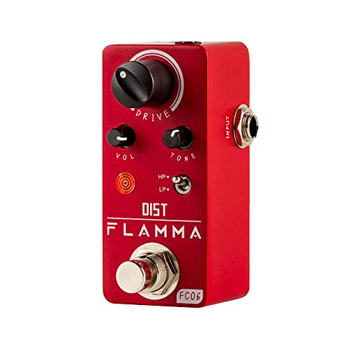 Pedal de distorsión FLAMMA para guitarra eléctrica, pedal