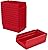 Akro-Mils 30130 Plastic Shelf Bins, Heavy Duty Storage Bins for Garage, Closet, and Drawer Organization, 12-Inch x 6-1/2-Inch x 4-Inch, Red, 12-Pack