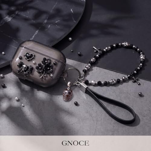 Image of GNOCE Skull Pendant Charm Silver Dangle Charms Bead fit Bracelet /Necklace Jewelry Gift for Women Men