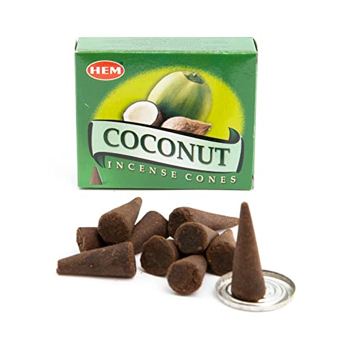 Coconut - 10 Cones - HEM Incense From India