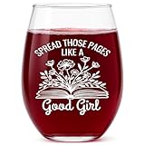 Glassicle Book Lovers Wine Gift – Funny Wine Glass for Women Who Love Spicy Books – Bookish Gift for Readers, Dark Romance BookTok Lover Cup for Her