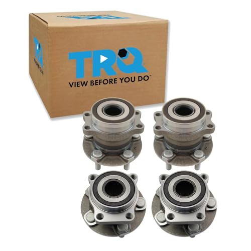 TRQ Front and Rear Wheel Bearing and Hub Assembly Set 4 Piece Compatible with 16-23 Subaru Crosstrek...