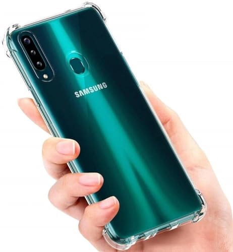Image of BOXXO Flexible Back Cover for Samsung Galaxy A20s | Back Cover Transparent Clear Shockproof Case Four Corner Protection | Slim Protective Mobile Phone Cover for Samsung Galaxy A20s