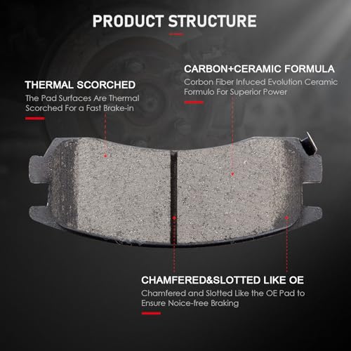 image for cciyu Ceramic Front Rear Disc Brake Pad Set Fit For Buick Century/LeSa
