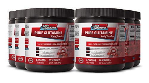 Sport Supplement L Glutamine Acid - L Glutamine 300 G Powder - Optimal Conditions For Nucleotide Biosynthesis (6 Bottles) #TOP14