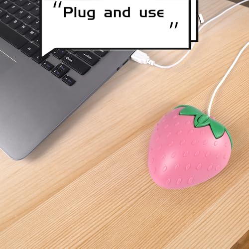 Ratón con cable USB óptico de dibujos animados para Mac y PC 2