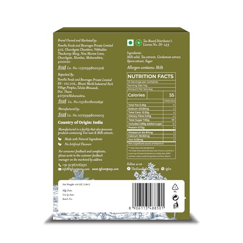 Image of TGL Co. Instant Cardamom Black Tea Premix (14 Sachets) Quick & Easy To Make Elaichi (Cardamom) Flavored Tea Premix Sachets - 14g Per Serve