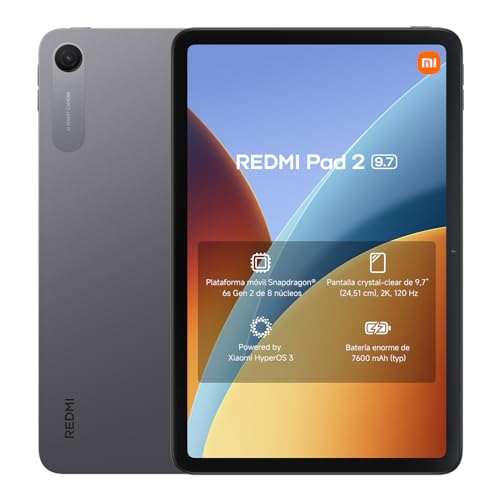 XIAOMI REDMI Pad 2 Tablet de 9,7” 4+64 GB Gris Grafito batería de 7600 mAh