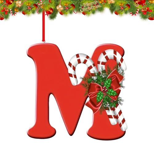 26 Buchstaben-Ornamente Weihnachtsbaum-Dekoration, personalisiertes...