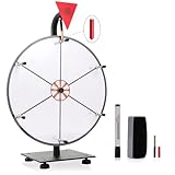 iElyiEsy Prize Spinning Wheel 12 Inch Tabletop Spin Wheel for Prizes Wheel Spinner with Stand, 6 Slots, Erasable Surface for Trade Show Carnival Party Fortune Game