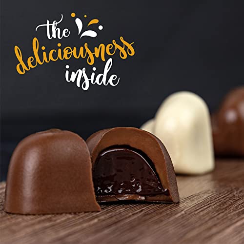 Astor Chocolate Belgian Heart Chocolate Truffles, Gifts for Him and Her in Gourmet Red Gift Box. 4 Flavors with 9 Treats White, Milk Ganache, Dark Carmel Sea Salt, Raspberry Creme